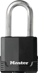 Master Lock Magnum Series M515BLCDLHHC Padlock, Different Key, 3/8 in Dia Shackle, Boron Carbide Shackle, Steel Body