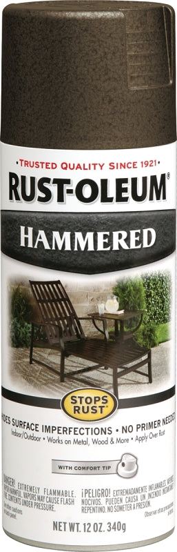 Stops Rust 7218830 Rust Preventative Spray Paint, Hammered, Dark Bronze, 12 oz, Can