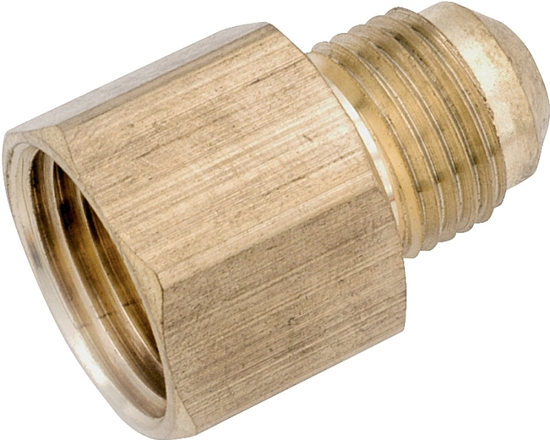 Anderson Metals 754046-0612 Tube Coupling, 3/8 x 3/4 in, Flare x FNPT, Brass