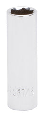 Vulcan MT6487714 Drive Socket, 7/16 in Socket, 1/4 in Drive, 6-Point, Chrome Vanadium Steel, Chrome