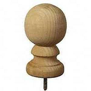 UFP 106088 Post Top, 5-1/4 in H, Colonial Ball, Pine, White