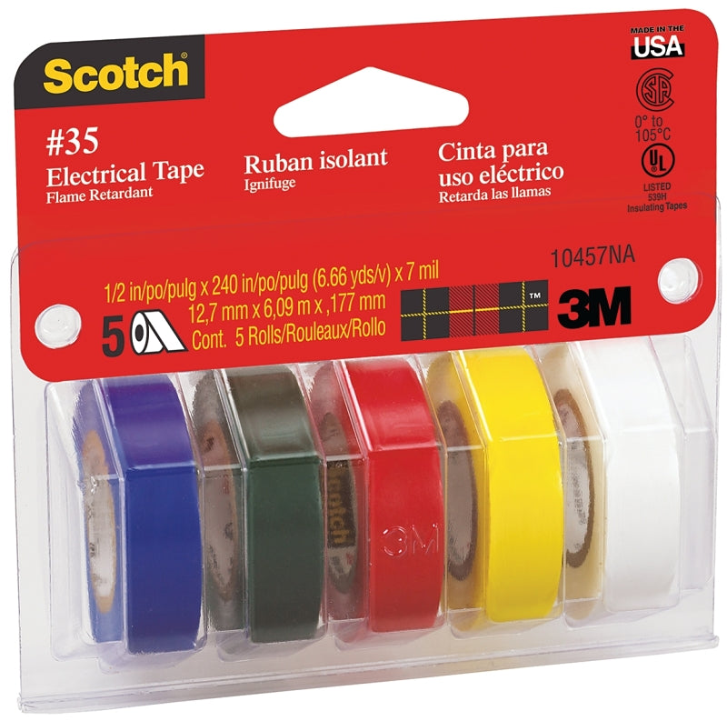 Scotch 10457 Electrical Tape Kit, PVC Backing