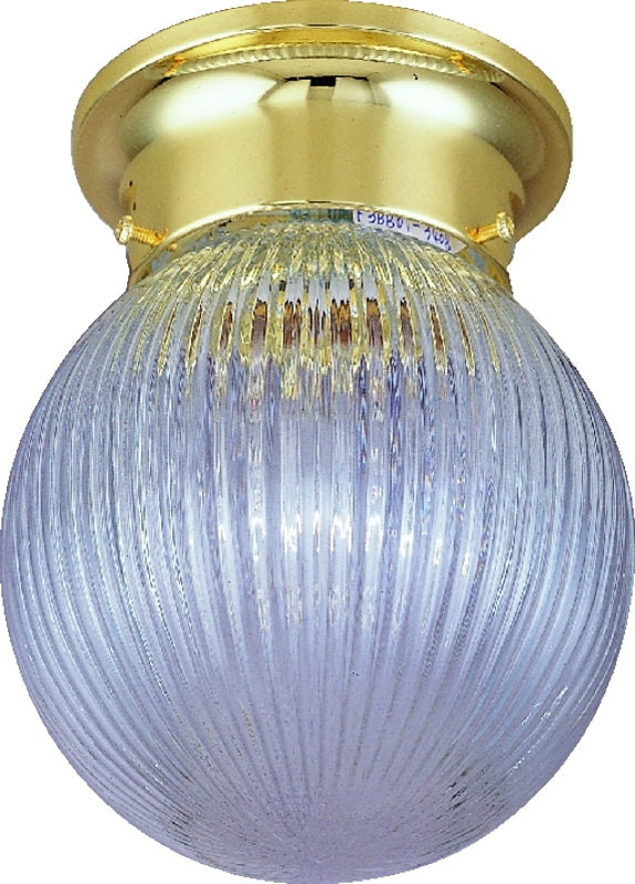 Boston Harbor F3BB01-34083L Single Light Ceiling Fixture, 120 V, 60 W, 1-Lamp, A19 or CFL Lamp, Polished Brass Fixture