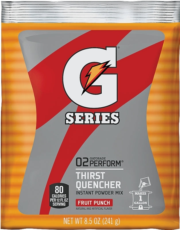 Gatorade 03808 Thirst Quencher Instant Powder Sports Drink Mix, Powder, Fruit Punch Flavor, 8.5 oz Pack
