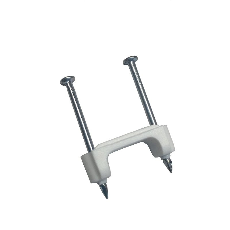 CABLE STAPLE PLASTIC WHT 1/2IN