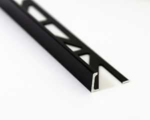 Emser Tile Signature Series ZBL300-416-12525 Edge Protector Trim, Aluminum, Matte Black