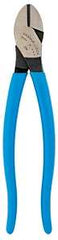 CHANNELLOCK 338 Diagonal Cutting Plier, 8 in OAL, Blue Handle, Ergonomic Handle, 1.18 in W Jaw, 0.79 in L Jaw