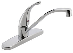 Delta Peerless Tunbridge Series P188200LF Kitchen Faucet, 1.8 gpm, Chrome Plated, Deck, Lever Handle, Swivel Spout