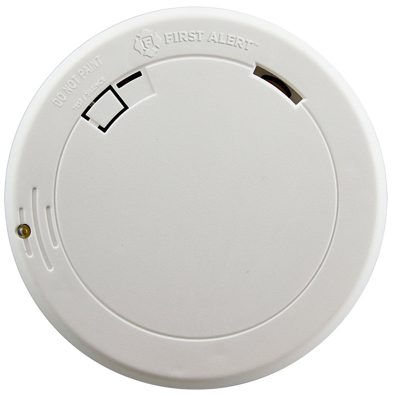 First Alert 1039855 Smoke Alarm, 9 V, Ionization Sensor, 85 dB, Alarm: Audible, White
