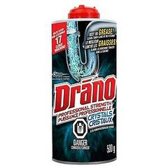 Drano 308322 Crystals Clog Remover, Solid, Silver Aqua, 500 g