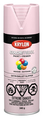 Krylon 455560007 Enamel Spray Paint, Satin, Ballet Slipper, 12 oz, Can