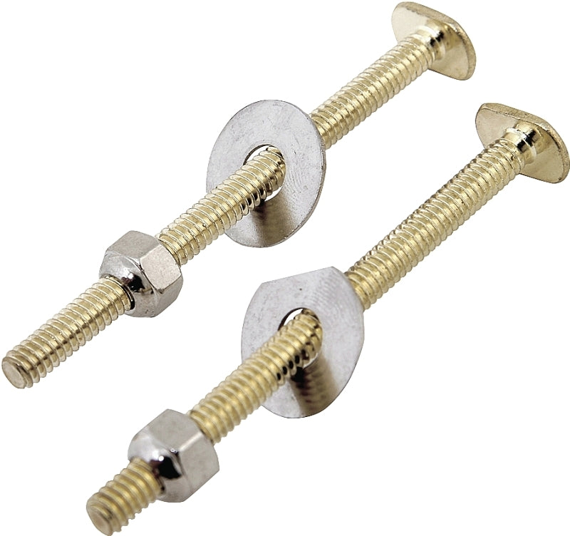 ProSource Bolt Set, Steel, Brass, For: Use to Attach Toilet to Flange
