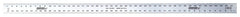 Johnson COLORmaxx Series J48 Straight Edge Ruler, 1/8, 1/16 in Graduation, Aluminum, Clear, 2 in W