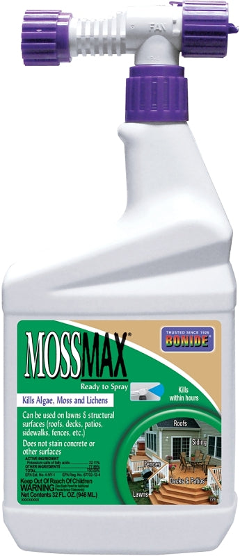 Bonide MossMax® RTS 728 Moss/Algae Killer, Liquid, Spray Application, 1 qt