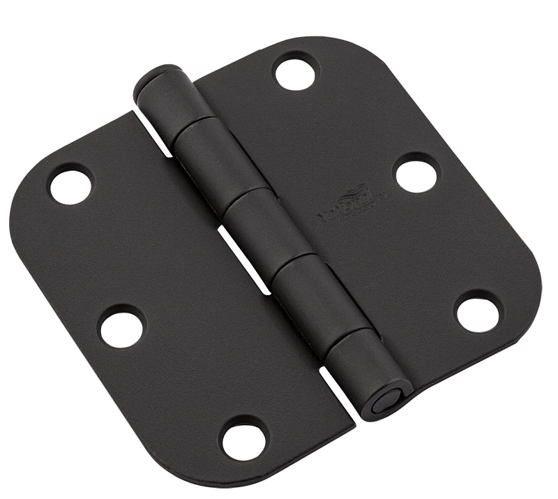 National Hardware 512 Series N830-427 Door Butt Hinge, 3 in H Frame Leaf, 0.08 ga Thick Frame Leaf, Steel, Removable Pin