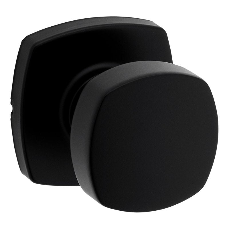 Weiser Prague 9GA1010-154 Passage Door Handle, Knob Handle, Zinc, Matte Black, 2-3/8 to 2-3/4 in Backset