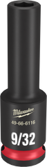 Milwaukee SHOCKWAVE Impact Duty Series 49-66-6116 Deep Impact Socket, 9/32 in Socket, 3/8 in Drive, Square Drive