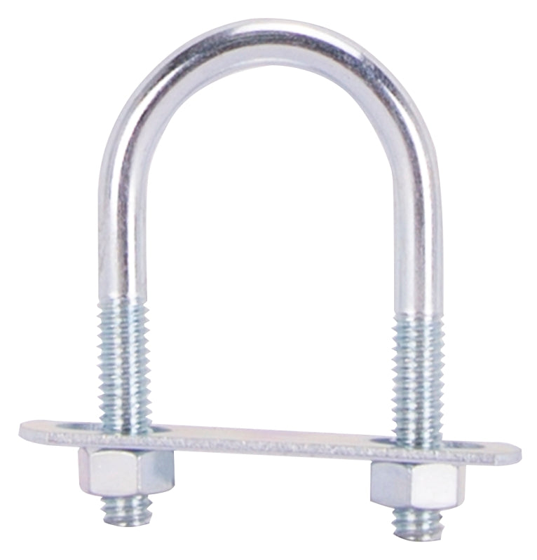 ProSource LR362 U-Bolt, 5/16 in Thread, 1-1/4 in L Thread, Steel, Zinc