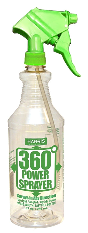 Harris 360-32S Spray Bottle, Adjustable Nozzle, Plastic, Clear