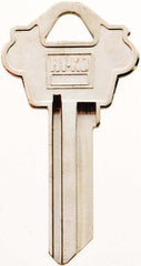 Hy-Ko 11010WK2 Key Blank, Brass, Nickel, For: Weslock House Locks and Padlocks