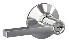 Schlage F Series F51AVLAT625 Entry Lever, Mechanical Lock, Bright Chrome, Lever Handle, Metal, Residential