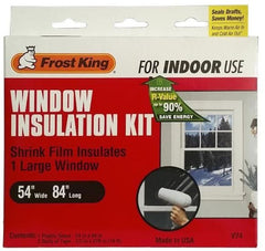 Frost King V74 Indoor Shrink Window Kit, 54 in W, 84 in L, Plastic, Clear