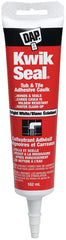 DAP KWIK SEAL 74853 Kitchen and Bath Adhesive Caulk, White, 36 hr Curing, 4.4 to 37 deg C, 162 mL Tube