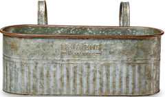 Behrens M19HP1 Garden Planter, 9.9 in W, 16 in D, Steel, Aged