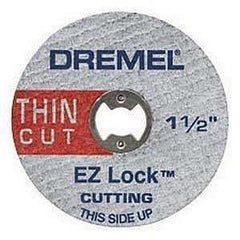 Dremel EZ Lock Series EZ409 Cut-Off Wheel, 1-1/2 in Dia, 0.02 in Thick, 1/8 in Arbor
