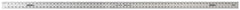 Johnson J72 Measuring Ruler, SAE Graduation, Aluminum, Clear, 2 in W