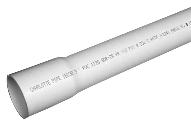 JM Eagle SDR Series 27060 Pipe, 1-1/4 in, 20 ft L, Solvent Weld, PVC