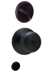 Schlage F Series F59PLY622 Interior Pack, Grade 1 Grade, Mechanical Lock, Metal, Matte Black, Knob Handle, Residential
