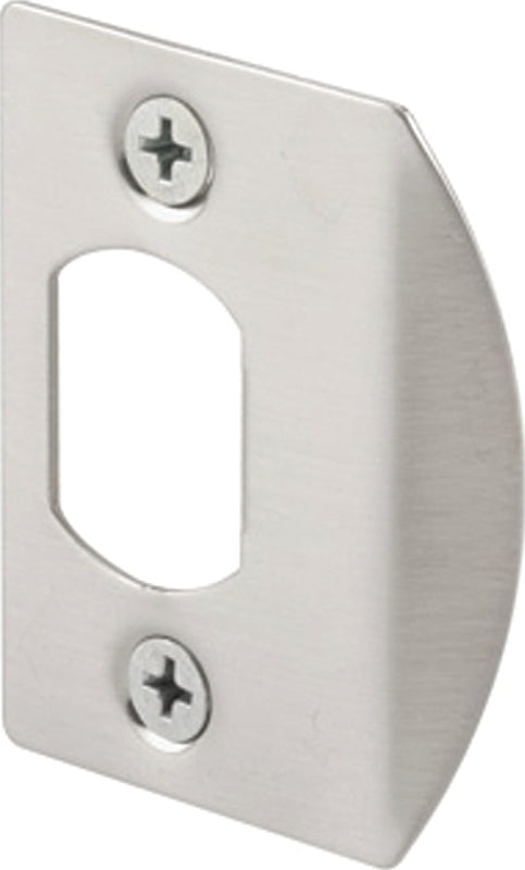Defender Security E 2456 Latch Strike, 2-1/4 in L, 1-7/16 in W, Steel, Satin Nickel