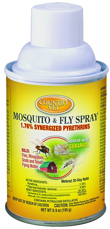 Enforcer 342033CVA Mosquito and Fly Spray, Liquid, Clear, Characteristic, 6.9 oz Aerosol Can