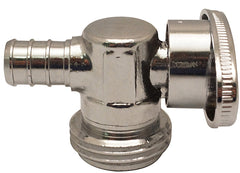 Apollo Valves ApolloPEX APXGHV1234 Garden Hose Valve, 1/2 x 3/4 in, Barb x MGHT, 200 psi Pressure, Brass Body, Chrome