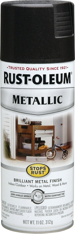 Stops Rust 7250830 Rust Preventative Spray Paint, Metallic, Black Night, 11 oz, Can
