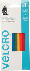 VELCRO Brand One Wrap 90438 Fastener, 1/2 in W, 8 in L, Nylon/Polypropylene