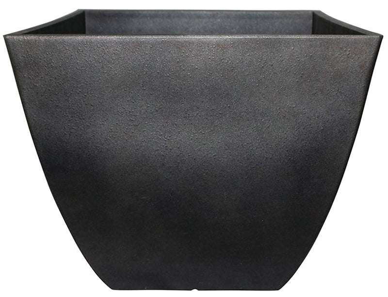 Southern Patio HDR-019268 Newland Planter, 10-1/2 in W, 10-1/2 in D, Square, Resin, Coffee