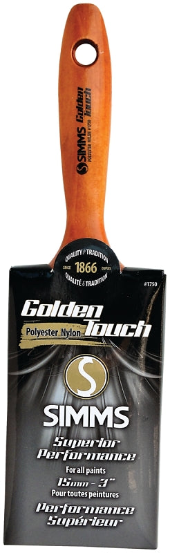 Golden Touch Superior Performance 1750-75 Wall Brush, 3 in W, 3-1/4 in L Bristle, Nylon/Polyester Bristle