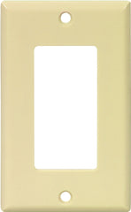 EATON 2151V-BOX Wallplate, 4-1/2 in L, 2-3/4 in W, 1 -Gang, Thermoset, Ivory, High-Gloss