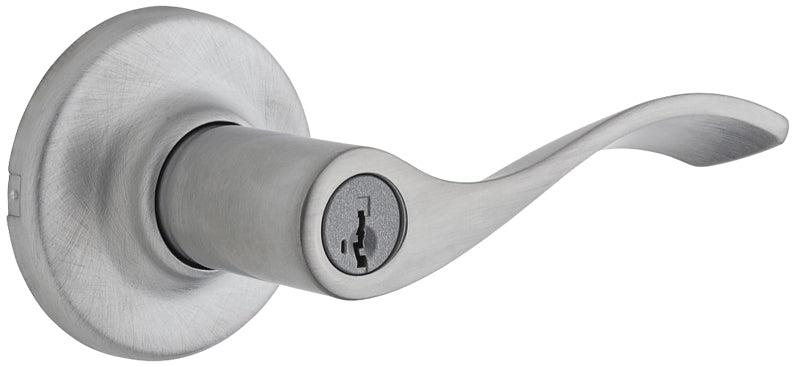Weiser Elements Belmont Series 9GLC5350-035 Entry Lever, Levers Lock, Satin Chrome, Residential, Universal Hand, 3 Grade