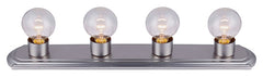 Canarm IVLBS14BPT Vanity Light, 60 W, 4-Lamp, G Lamp, Brushed Pewter Fixture