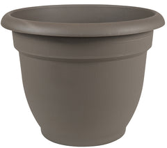 Bloem Ariana AP1260 Self-Watering Planter, 12 in Dia, 13 in W, Round, Plastic, Peppercorn