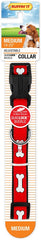 Ruffin'It QUADLOCK 39942 Dog Collar, 14 to 20 in L, 3/4 in W, Nylon, Assorted