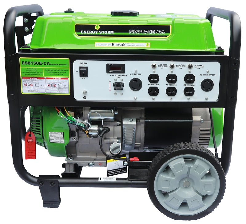 Lifan Energy Storm Series 8150E-CA Portable Generator, 30 A, 120/240 V, 7500 W Output, Gasoline, 8.5 gal Tank