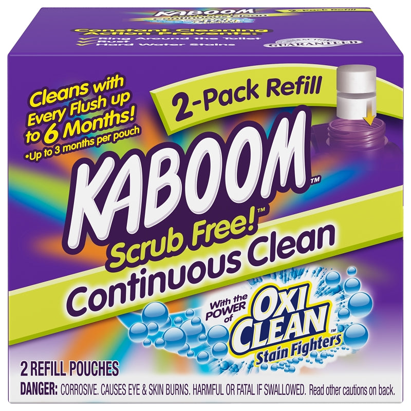 Kaboom 35133 Toilet Cleaning System Refill, Granular, Chlorine, White