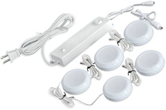 Good Earth Lighting AC1072-WHG-05LF2 Plug-In Puck Kit, 0.1 A, 120 V, 7.97 W, 2-Lamp, LED Lamp, 486.1, 2971 K Color Temp