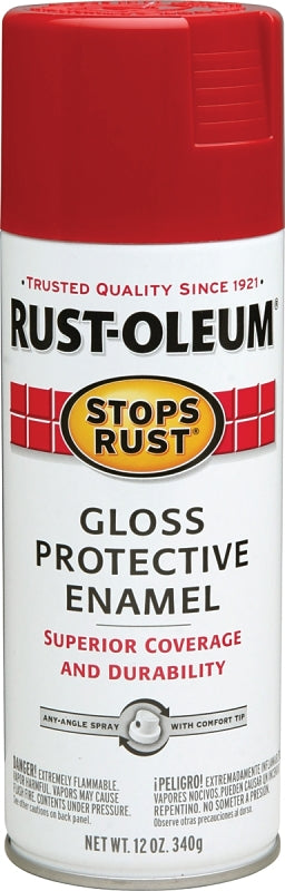 Stops Rust 7763830 Rust Preventative Spray Paint, Gloss, Carnival Red, 12 oz, Can