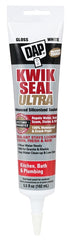 DAP KWIK SEAL ULTRA 18914 Siliconized Sealant, White, 0 to 150 deg F, 5.5 oz Tube