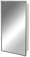 Zenith 105 Medicine Cabinet, 16-1/8 in OAW, 4-1/2 in OAD, 26-1/8 in OAH, Plastic/Stainless Steel, 2-Shelf